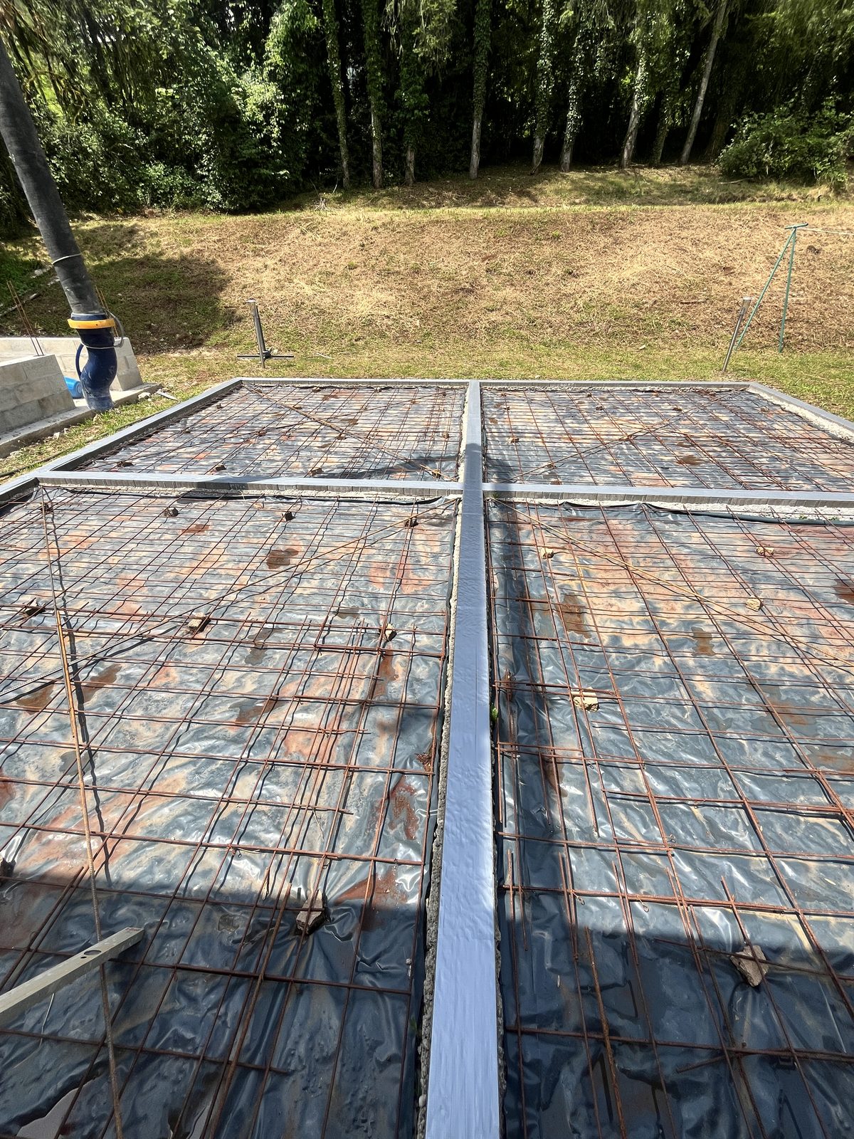 Ferraillage de double dalle avant coulage